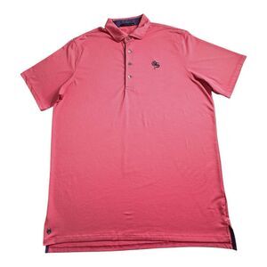 Greyson Polo Golf Performance Short Sleeve‎ Pink Stripe Stretch  Size XL